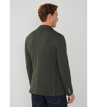 Hackett London Jas Textuur Nylon groen