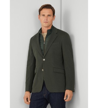 Hackett London Jas Textuur Nylon groen