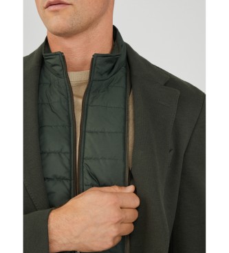 Hackett London Textura do casaco Nylon verde