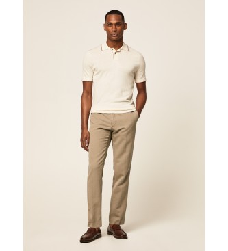 Hackett London Polo Tipped Knit beige