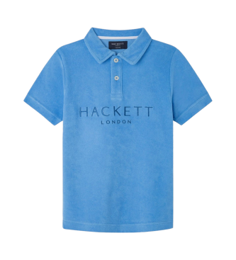Hackett London Towelling blue polo shirt