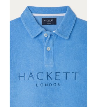 Hackett London Ręcznikowa niebieska koszulka polo