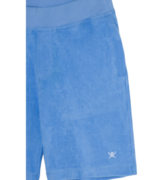 Hackett London Ręcznikowe bermudy w kolorze niebieskim