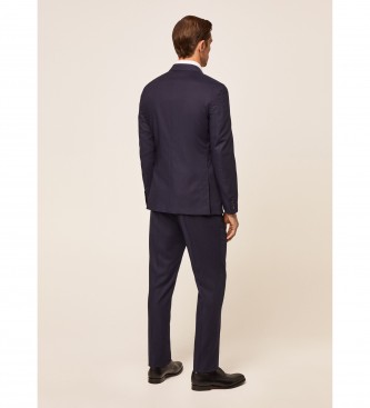 Hackett London Suit Wool anti-wrinkle navy