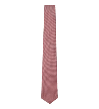 Hackett London Cravate en soie tricolore rouge