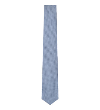 Hackett London Jedwabny krawat Tri Kolor szary, niebieski