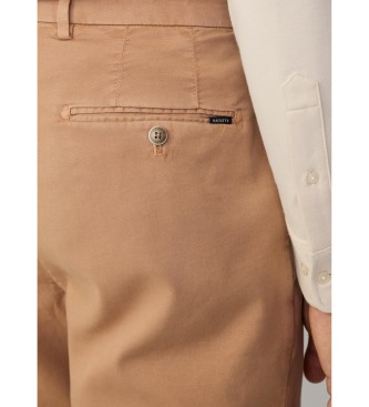 Hackett London Hlače chino fit sloane rjave barve