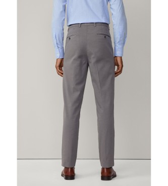 Hackett London Hlače Chino fit sloane sive barve