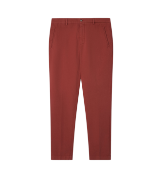 Hackett London Pantaln Chino fit sloane rojo