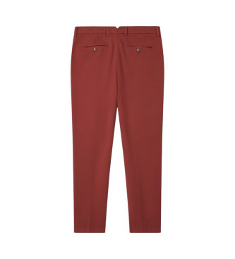 Hackett London Pantaln Chino fit sloane rojo