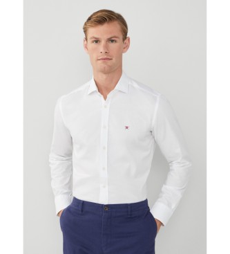 Hackett London Besat twill-skjorte hvid