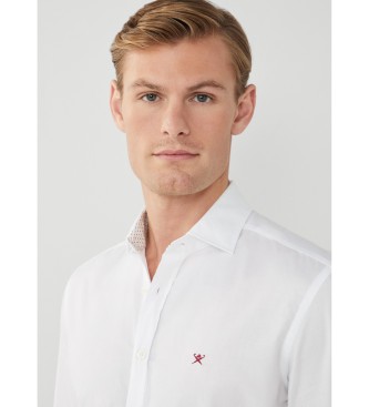 Hackett London Camisa Trimmed Twill blanco