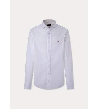 Hackett London Camisa de sarja debruada branca