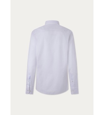 Hackett London Chemise en serg garnie blanc