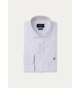 Hackett London Chemise en serg garnie blanc