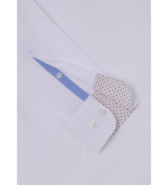 Hackett London Chemise en serg garnie blanc