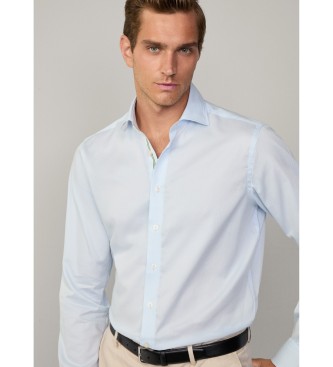 Hackett London Chemise bleue de coupe classique