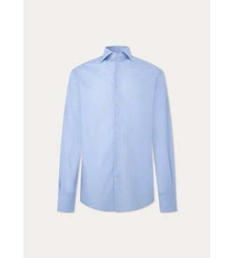Hackett London Dvobarvna mrežasta srajca modra