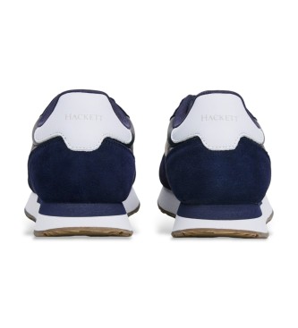 Hackett London Sneakers in pelle blu navy Vector Plain