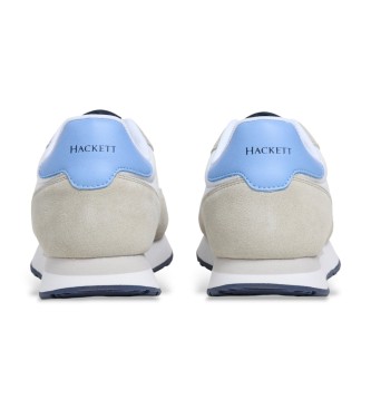 Hackett London Sneakers in pelle bianca semplice Vector