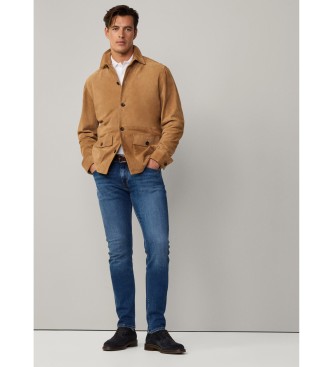 Hackett London slim fit elastiske jeans vintage vask blå