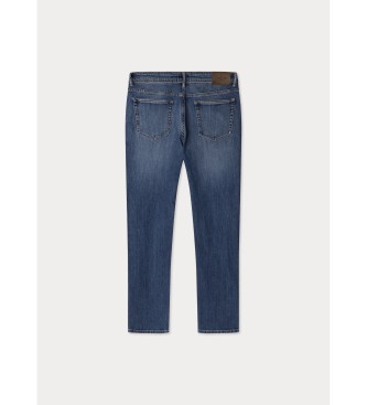 Hackett London slim fit elastiske jeans vintage vask blå