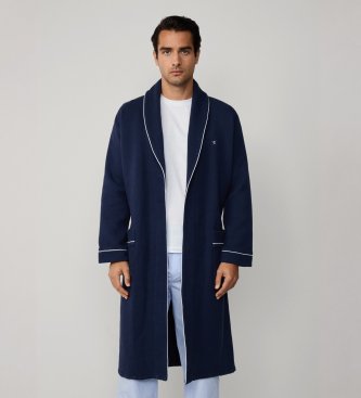 Hackett London Marineblå badekåbe i vaffelstruktur