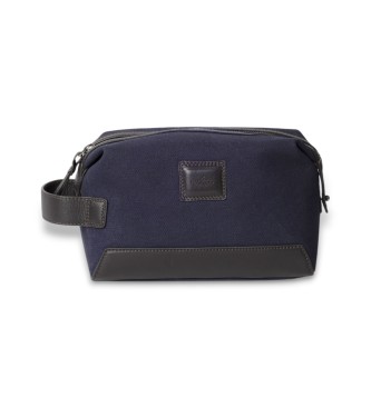 Hackett London Wells navy toiletry bag