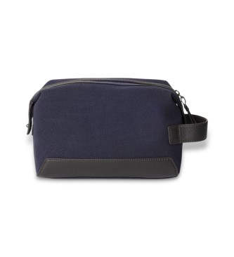 Hackett London Wells navy toiletry bag