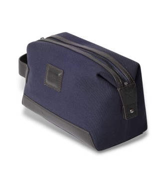 Hackett London Wells navy toiletry bag