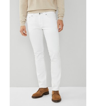 Hackett London Pantalon blanc contrast