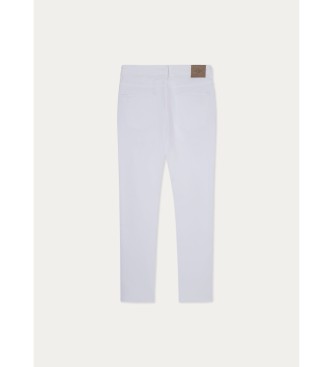 Hackett London Kontrastowe białe spodnie