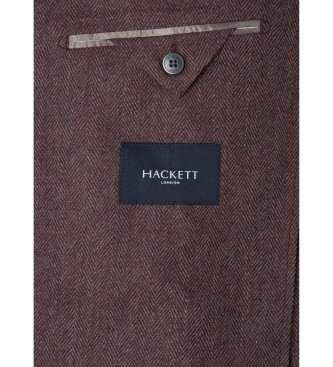 Hackett London Jacket Wl Cash Hbone Ep maroon