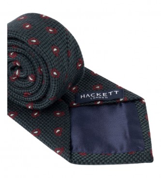 Hackett London Cravate en laine mlange vert pin