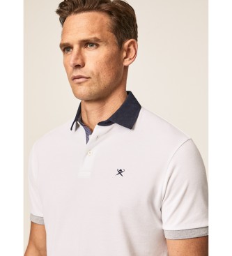 Hackett London Polo Woven Collar Blanco