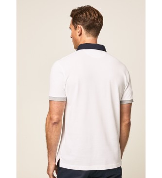 Hackett London Polo Woven Collar Blanco