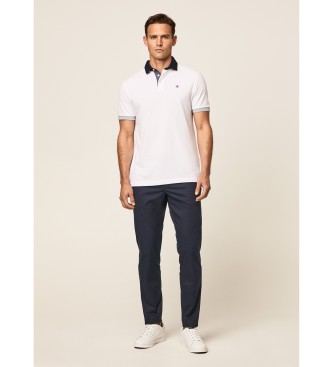 Hackett London Polo Woven Collar Blanco