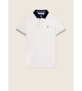 Hackett London Polo Woven Collar Blanco