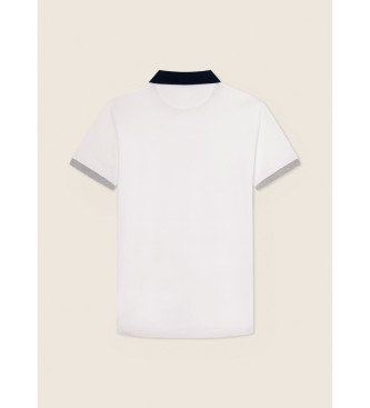 Hackett London Polo Woven Collar Blanco