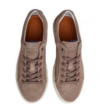 Hackett London Suede Leather Sneakers Sole Cupsole Brown