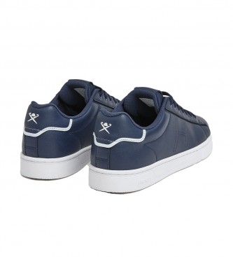 Hackett Bicolour navy leather trainers