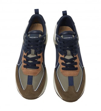 Hackett Brown Combined Leather Sneakers