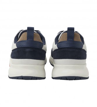 Hackett Combined Leather Sneakers Navy Green