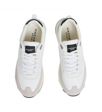 Hackett London Sneakers alte H-Runner in pelle bianca