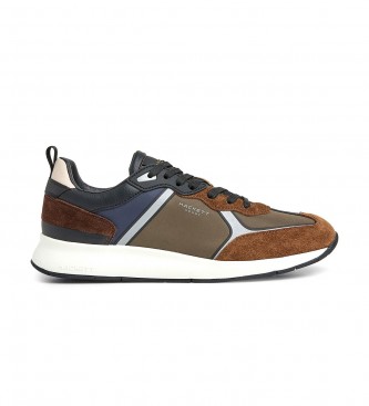 Hackett London Leather shoes H-Runner Phil green