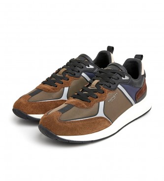 Hackett London Leather shoes H-Runner Phil green