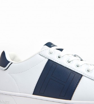 Hackett Harper Monogram leather shoes white