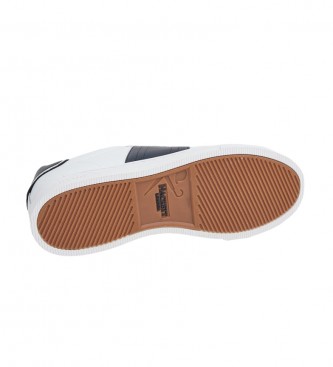 Hackett London Zapatillas de Piel Harper Monogram blanco