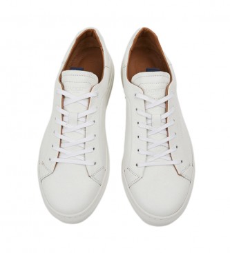 Hackett London Sneakers in pelle bianca con icona preformata