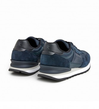 Hackett Telfor Classic navy leather trainers
